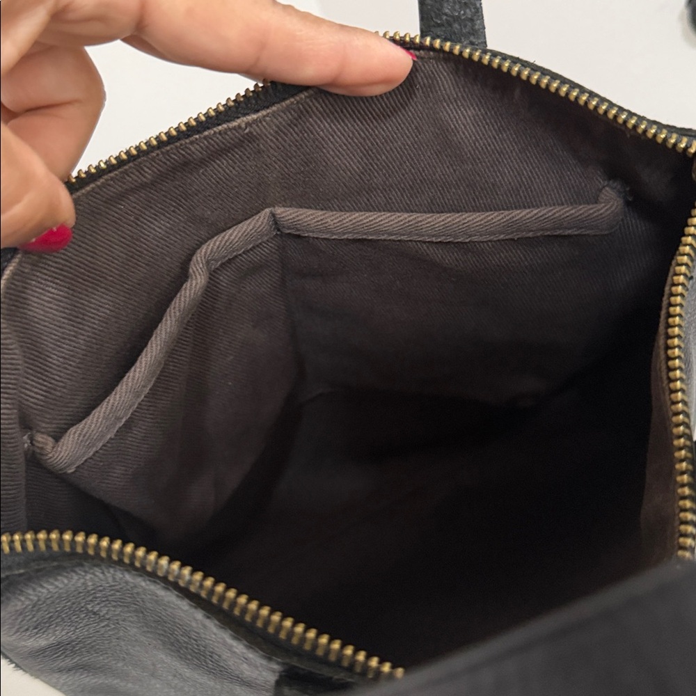 MADEWELL ZIP TOP Transport Black Leather Tote Bag with Detachable Strap 🎀🎀🎀 - Picture 11 of 13